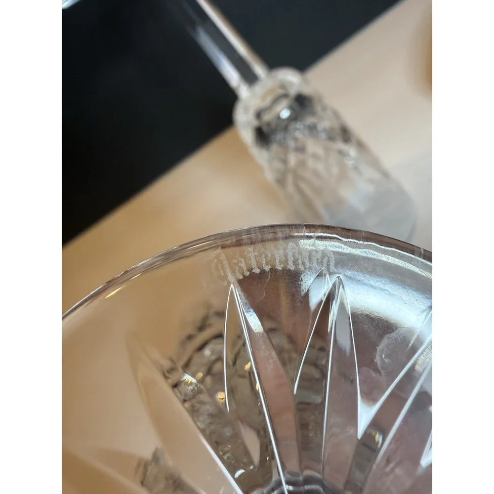 Waterford Lismore Crystal Champagne Flutes Set of 2 7.5